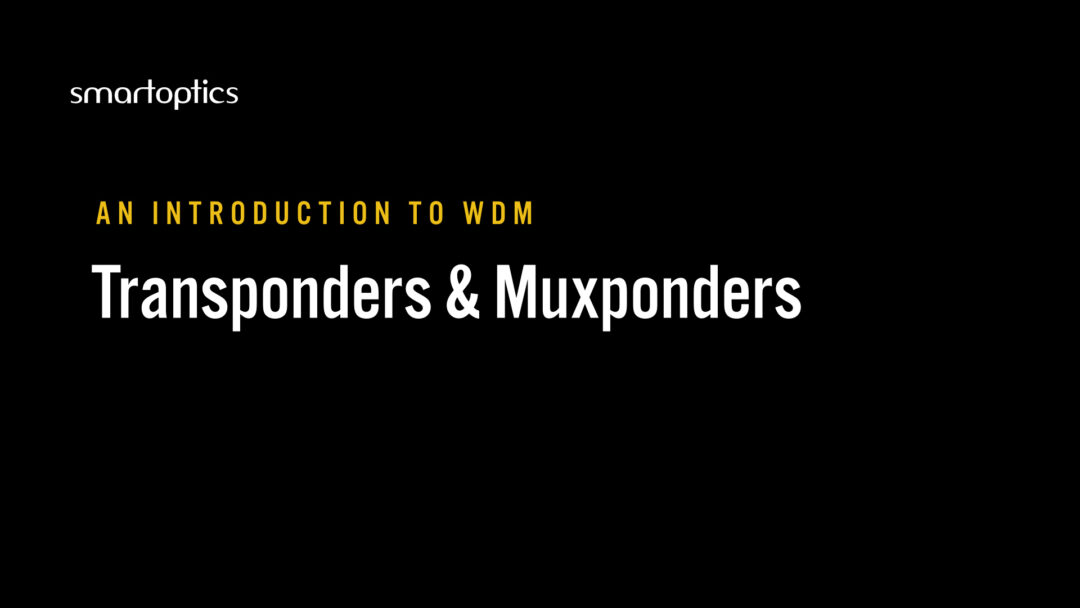 What are transponders and muxponders? | Smartoptics